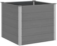 vidaXL Hochbeet Garten-Hochbeet WPC 100x100x91 cm Grau (1 St)