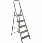 ALPFA Trittleiter Aluminium-Haushaltsleiter 5 Stufen
