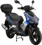 Alpha Motors Motorroller Mustang FI, 50 ccm, 45 km/h, Euro 5, (Set, mit...