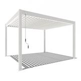 Weide Pergola Deluxe Pavillon Terrassen&uuml;berdachung Aluminium 3,6 x 4 M wei&szlig;, BxTxH: