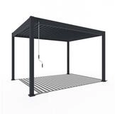 Weide Pergola Deluxe Pavillon Terrassen&uuml;berdachung Aluminium 3 x 4 M anthrazit,