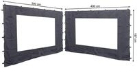 Quick Star Pavillonseitenteil 2 Seitenteile mit PE Fenster Rankpavillon 3x4