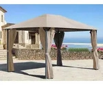 Quick Star Pavillon Pavillon Nizza 3x4m Sand mit 4 Seitenteilen, mit 4...