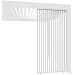 Weide Pavillonseitenteil Vertikale Lamellenwand f&uuml;r Pergola aus Aluminium 3...