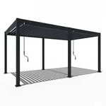 Weide Pergola Classic Pavillon Terrassen&uuml;berdachung Aluminium 3 x 5,3 M...
