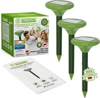 ISOTRONIC Vibrations-Tierabwehr Solar LED Maulwurfabwehr, 3-tlg.