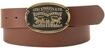 Lederg&uuml;rtel LEVI'S "Billy Plaque Belt", Damen, Gr. 80, braun (medium braun),