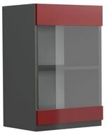 Vicco Glash&auml;ngeschrank R-Line, Rot/Anthrazit, 40 cm J-Shape (1-St)