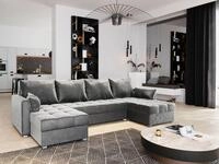 Masseno Ecksofa NAKO mit Schlaffunktion U-Form, Sofa mit Bettkasten