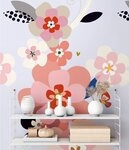 living walls Fototapete Fototapete Blumen, glatt, matt, gemustert, neutral, (1...