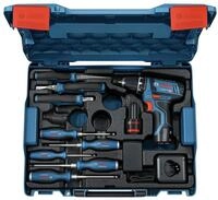 BOSCH Akku-Bohrschrauber GSR 12V-15, 12 V, Mit 2x Akku 2 Ah & Handwerkzeuge - im