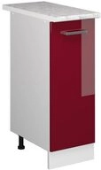 Vicco Apothekerschrank R-Line, Rot Hochglanz/Wei&szlig;, 30 cm, AP Marmor (1-St)
