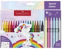 Faber-Castell Malstift Faber Castell Filzstift Einhorn 18+6 und Sticker