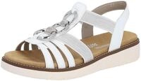 Sandale REMONTE, Damen, Gr. 36, silber (wei&szlig;, silberfarben), Lederimitat, Schuhe