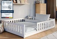 Kids Collective Kinderbett Bodenbett Bett mit Rausfallschutz & Lattenrost Montessori