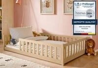 Kids Collective Kinderbett Bodenbett Bett mit Rausfallschutz & Lattenrost Montessori