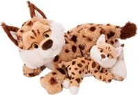 Nici Kuscheltier Wild Friends GREEN, Luchs Mutter & Kind, 40 cm & 20 cm liegend,