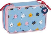 BRUNNEN Federm&auml;ppchen BRUNNEN Sch&uuml;ler-Etui 3 Rei&szlig;verschl. Cats