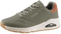Sneaker SKECHERS "UNO-SUITED ON AIR", Herren, Gr. 41, gr&uuml;n (olivgr&uuml;n), Lederimitat,