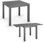 Juskys Gartentisch Laki, 80x80 cm, Aluminium Esstisch zum Ausziehen,...