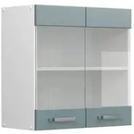 Vicco Glash&auml;ngeschrank R-Line, Blau-Grau/Wei&szlig;, 60 cm (1-St)