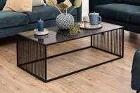 ACTONA GROUP Couchtisch Strington, Marmoroptik schwarz - modern & stilvoll,