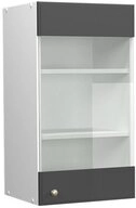 Vicco Glash&auml;ngeschrank Fame-Line, Anthrazit-Gold/Wei&szlig;, 40 cm (1-St)