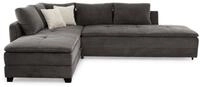 luma-home Ecksofa 15163, Dauerschl&auml;fer-Doppelbett B306/T223/H95 cm,...