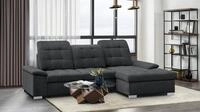 WERK2 Ecksofa Carmen, mit Bettfunktion & Bettkasten, optional Sitztiefenverstellung,