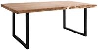 WOLF M&Ouml;BEL Esstisch GURU Live edge Esstisch Iron legs 180x90 (180x90x77), GURU...