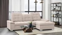WERK2 Ecksofa Carmen, mit Bettfunktion & Bettkasten, optional Sitztiefenverstellung,