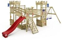 Wickey Kletterger&uuml;st Smart Arch &ndash; Ritterburg-Spielturm mit Wackelbr&uuml;cke, Rutsche