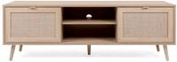 Finori TV-Board, Sonoma Eiche / Rafia Geflecht B x H x T ca. 150 x 52 x 40 cm