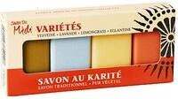 Savon du Midi Handseife Seife mit Karit&eacute;butter - G&auml;steseifen Vari&eacute;t&eacute;s 4x20g
