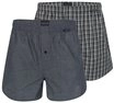 Schiesser Boxershorts 2er Pack Web (Spar-Set, 2-St) Boxershorts - Baumwolle - mit