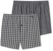 Webboxer SCHIESSER "Web-Boxershorts 2er Pack", Herren, Gr. S, grau, Obermaterial: