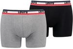 Boxershorts LEVI'S "LEVIS MEN SPW LOGO BOXER BRIEF ORG 2P", Herren, Gr. S, schwarz