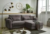 ED EXCITING DESIGN Ecksofa Angelina L-Form, mit Bettfunktion, Bettkasten & 4