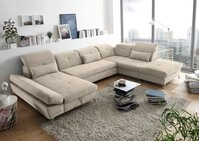 ED EXCITING DESIGN Wohnlandschaft Melfi, mit Schlaffunktion, Bettkasten,