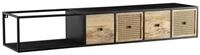 Wohnling Lowboard WL6.588 TV Schrank H&auml;ngend 150x25x35 cm Holz Metall Wiener