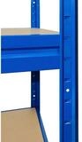 Office Marshal Schwerlastregal Weitspannregal Blau, 7 Gr&ouml;&szlig;en, 1200 kg Tragkraft,