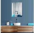HOKO mit beleuchtung+Uhr+50x70/60x80cm, Spiegel mit Licht f&uuml;r bad (Warmwei&szlig; -