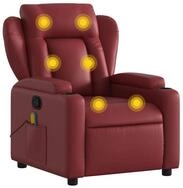 vidaXL Sessel Massagesessel Weinrot Kunstleder (1-St)