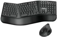 LogiLink LOGILINK Tastatur- und Mausset ID0211 ergonomische Tastatur