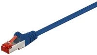 Goobay CAT 6 Patchkabel, S/FTP (PiMF), Blau, 0.5 m - LSZH halogenfrei, Kupfer