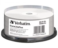 Verbatim Blu-ray-Rohling 25 Professional Rohlinge BD-R DL full printable 50GB 6x
