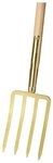 IDEALSPATEN Spatengabel, Mit Stiel gold mit 4 Bajonettzinken