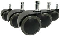 hjh OFFICE Stuhlrolle Stuhlrollen 5X Rolo Easy 11Mm/50Mm, (5er Pack),...