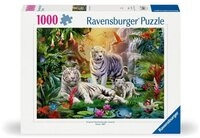 Ravensburger Puzzle Familie der Wei&szlig;en Tiger, 1000 Puzzleteile, Made in Germany
