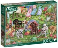 Jumbo Spiele Puzzle Welpen im Garten 1000 Teile Puzzle, 1000 Puzzleteile, Made...